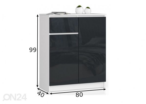Lipasto 80 cm mitat