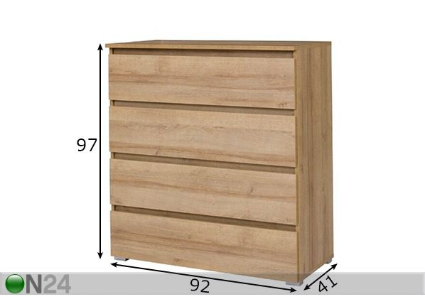 Lipasto 92 cm mitat