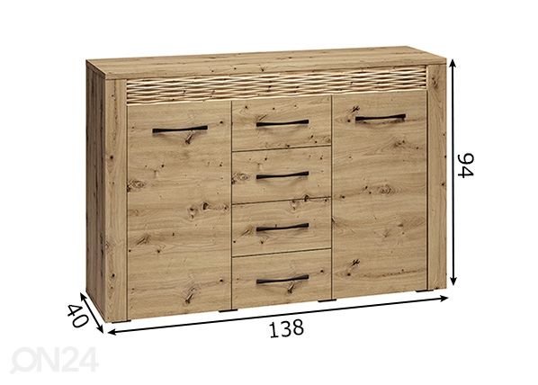 Lipasto Artis 138 cm mitat