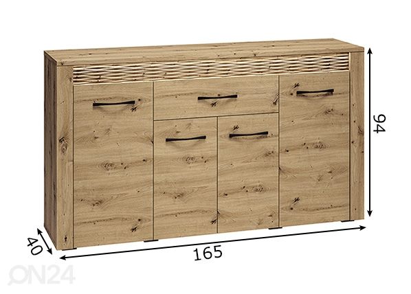 Lipasto Artis 165 cm mitat