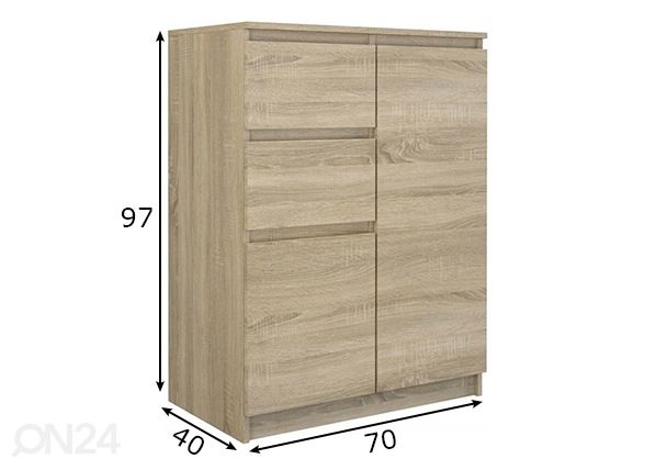 Lipasto Aspen 70 cm mitat