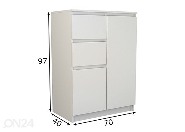 Lipasto Aspen 70 cm mitat