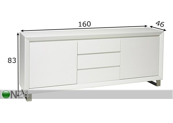 Lipasto BASE 160 cm mitat