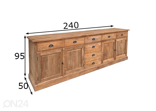 Lipasto Bierens 240 cm mitat
