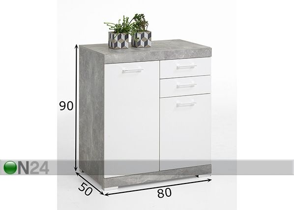 Lipasto BRISTOL 2 XL 80x50xh90 cm mitat