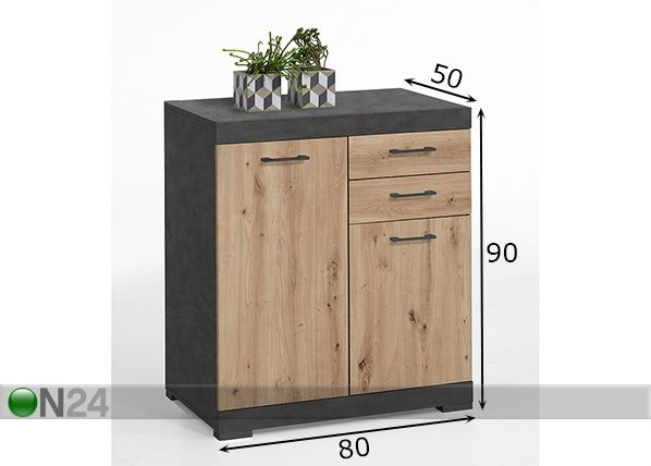 Lipasto Bristol 2 XL 80x50xh90 cm mitat