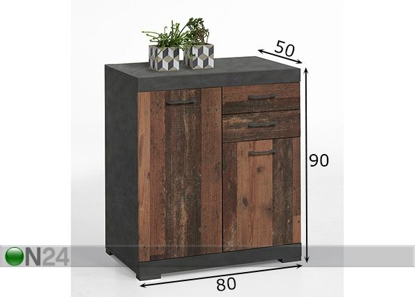 Lipasto Bristol 2 XL 80x50xh90 cm mitat