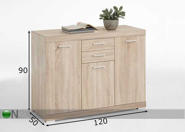 Lipasto BRISTOL 3 XL 120x50xh90 cm mitat