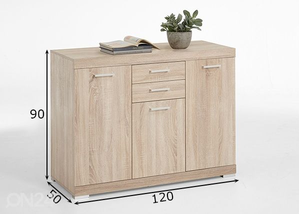 Lipasto Bristol 3 XL 120x50xh90 cm mitat