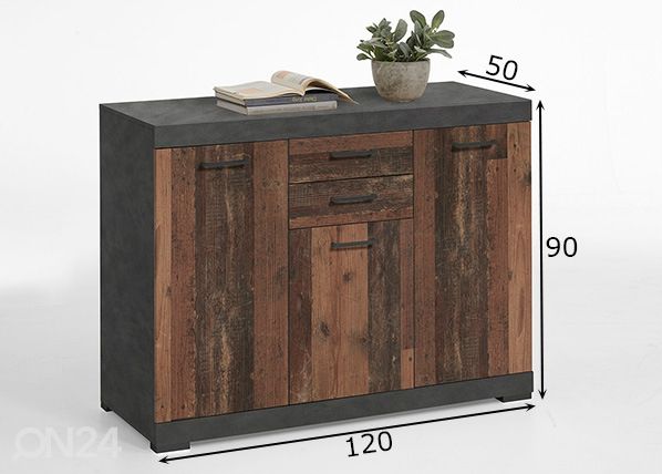 Lipasto Bristol 3 XL 120x50xh90 cm mitat