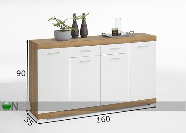 Lipasto BRISTOL 4 160x35xh90 cm mitat