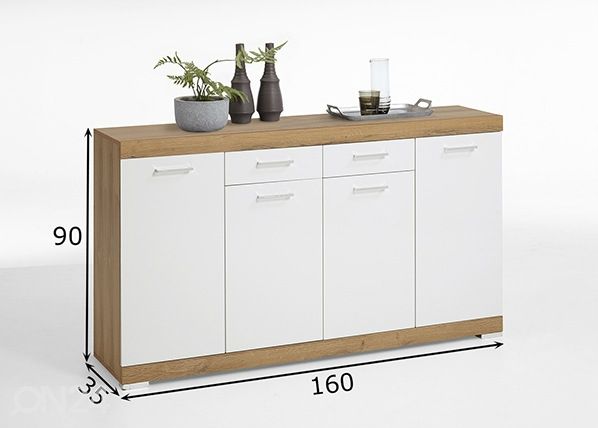Lipasto BRISTOL 4 160x35xh90 cm mitat