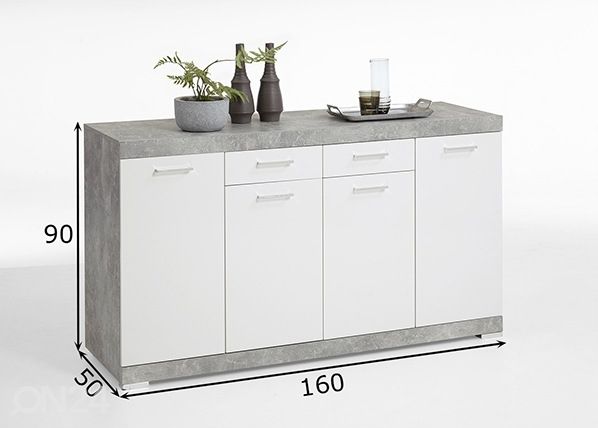 Lipasto Bristol 4 XL 160x50xh90 cm mitat