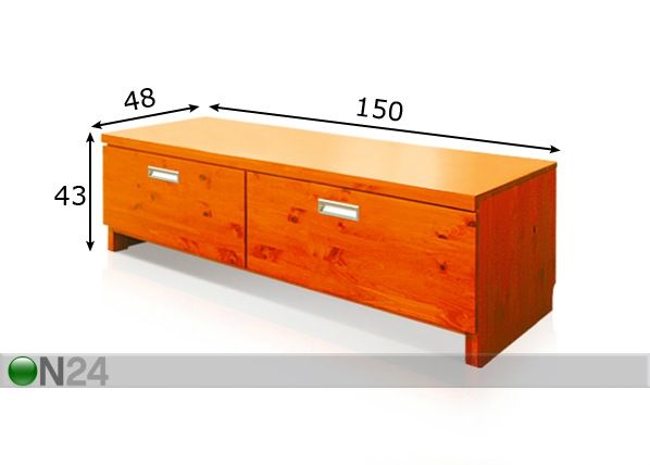 Lipasto CLASSIC 1, mänty mitat