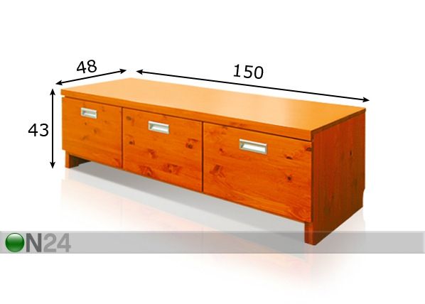 Lipasto CLASSIC 1, mänty mitat