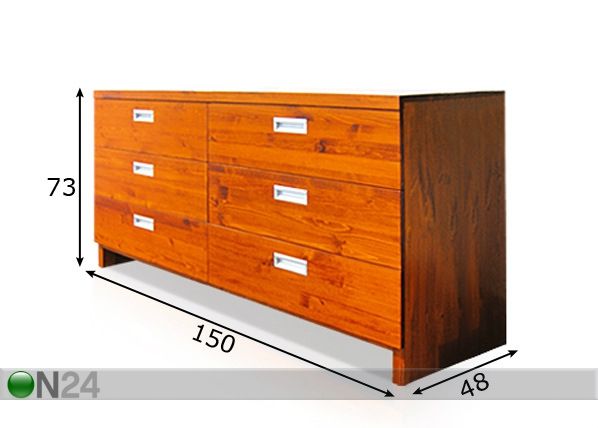 Lipasto CLASSIC 1, mänty mitat