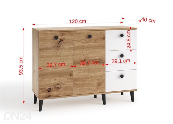 Lipasto Cleveland L120 mitat