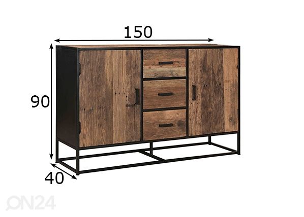 Lipasto Dakota 150 cm mitat