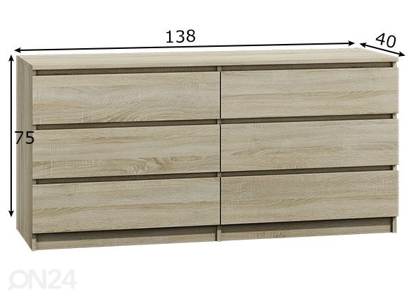 Lipasto Emily 138 cm mitat