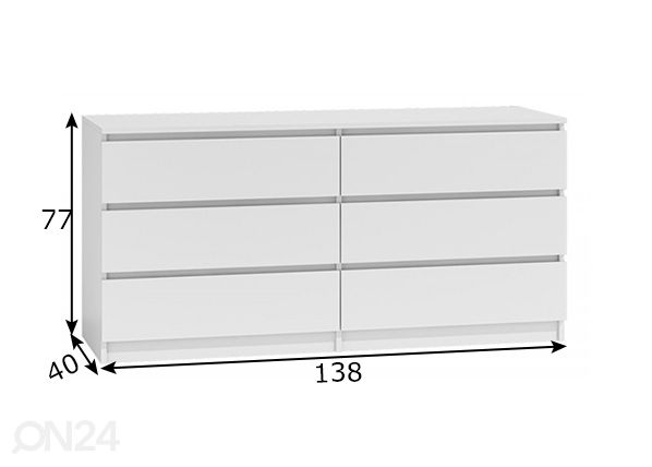 Lipasto Emily 138 cm mitat