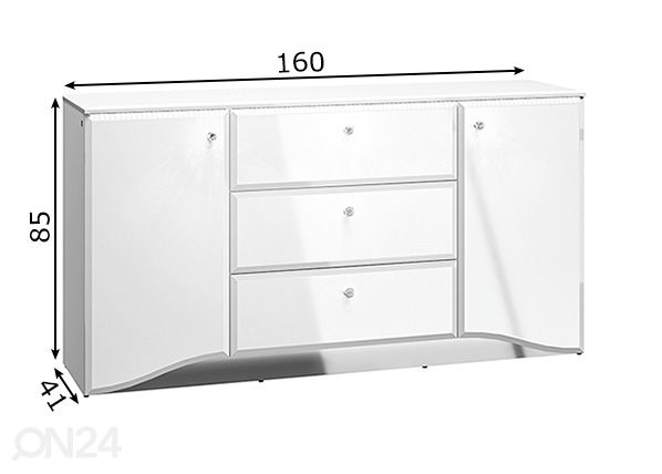 Lipasto Glara 160 cm