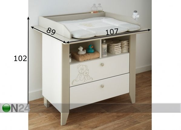Lipasto+hoitotaso OURSON 85x75 cm mitat