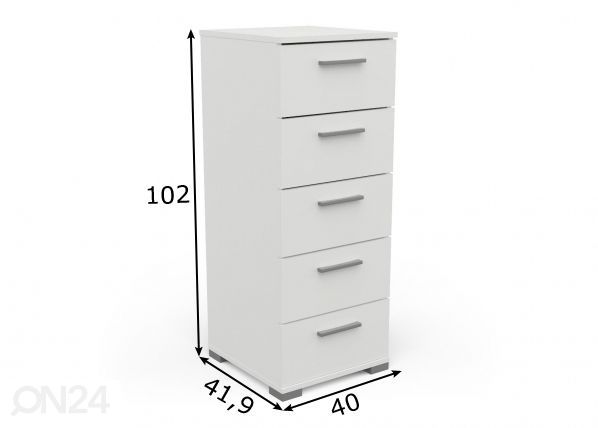 Lipasto Izzy 40 cm mitat