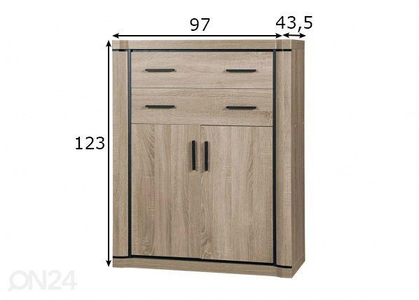 Lipasto Laila 97 cm mitat