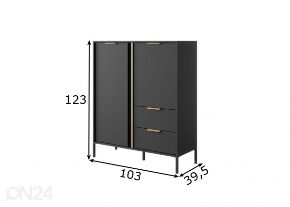 Lipasto Lars A 103 cm mitat