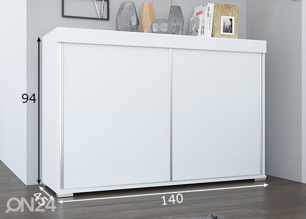 Lipasto liukuovilla Ewa II mitat