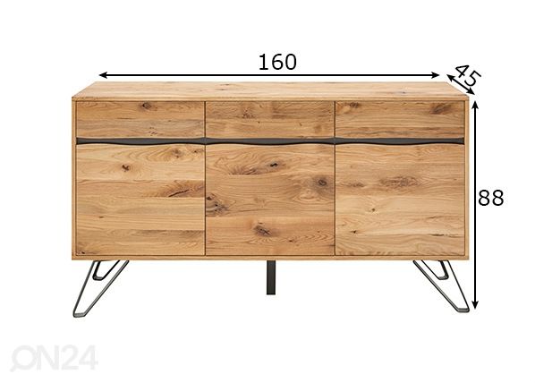 Lipasto Living Edge mitat