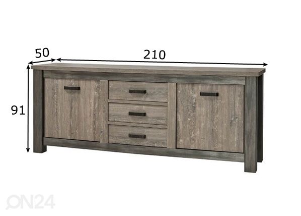 Lipasto Mali 210 cm mitat