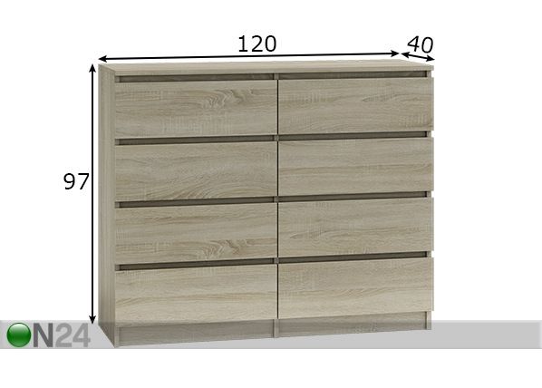 Lipasto Malwa 120 cm mitat