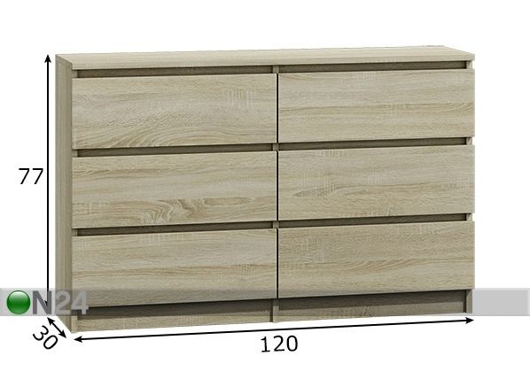 Lipasto Malwa 120 cm mitat