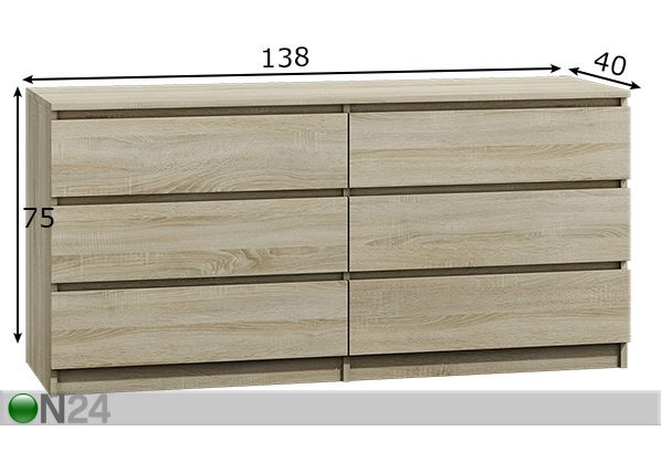 Lipasto Malwa 138 cm mitat
