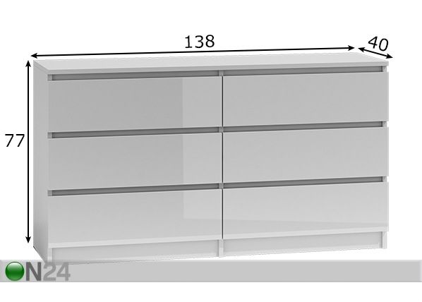 Lipasto Malwa 138 cm mitat