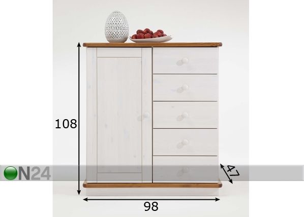 Lipasto, mänty mitat