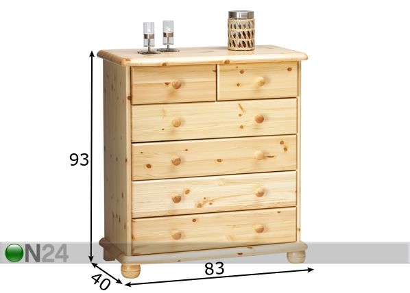 Lipasto, mänty MAX mitat