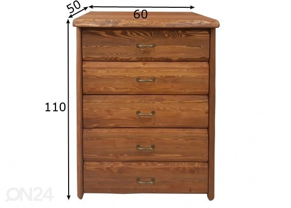 Lipasto massiivipuuta 60 cm mitat