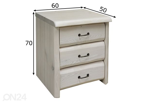 Lipasto massiivipuuta 60 cm mitat