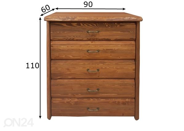 Lipasto massiivipuuta 90 cm mitat