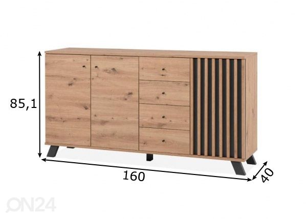 Lipasto Medan 160 cm mitat
