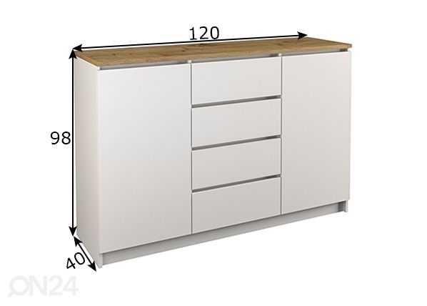 Lipasto Montana 120 cm mitat