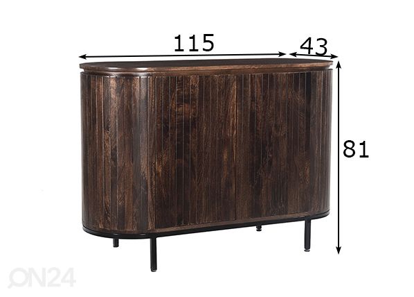 Lipasto Noor 115 cm mitat