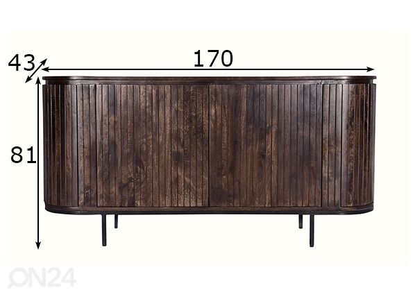 Lipasto Noor 170 cm mitat