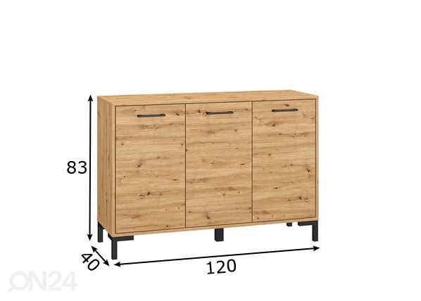Lipasto Porto 120 cm mitat
