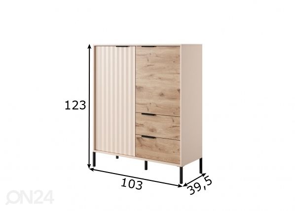 Lipasto Rave A 103 cm mitat