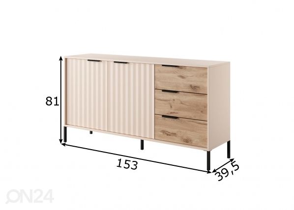Lipasto Rave B 153 cm mitat