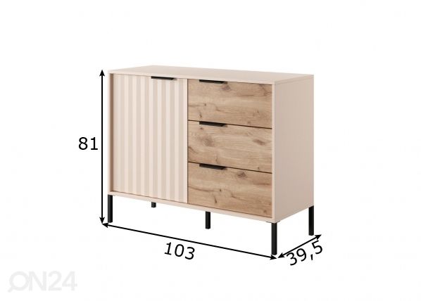 Lipasto Rave D 103 cm mitat
