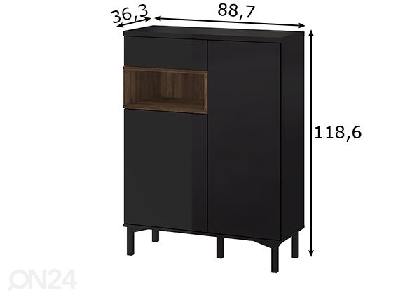 Lipasto ROOMERS 118 cm mitat